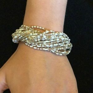 Retired Premier Design Tan beaded bracelet